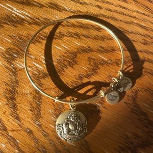 Alex and ani gold budda bangle bracelet